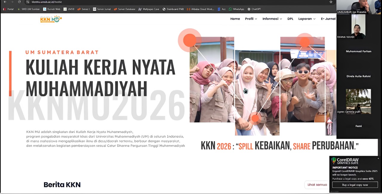 UM Sumatera Barat Bekali Peserta KKNMu 2026, Tekankan Akhlak, Komunikasi Sosial, dan Program Berdampak